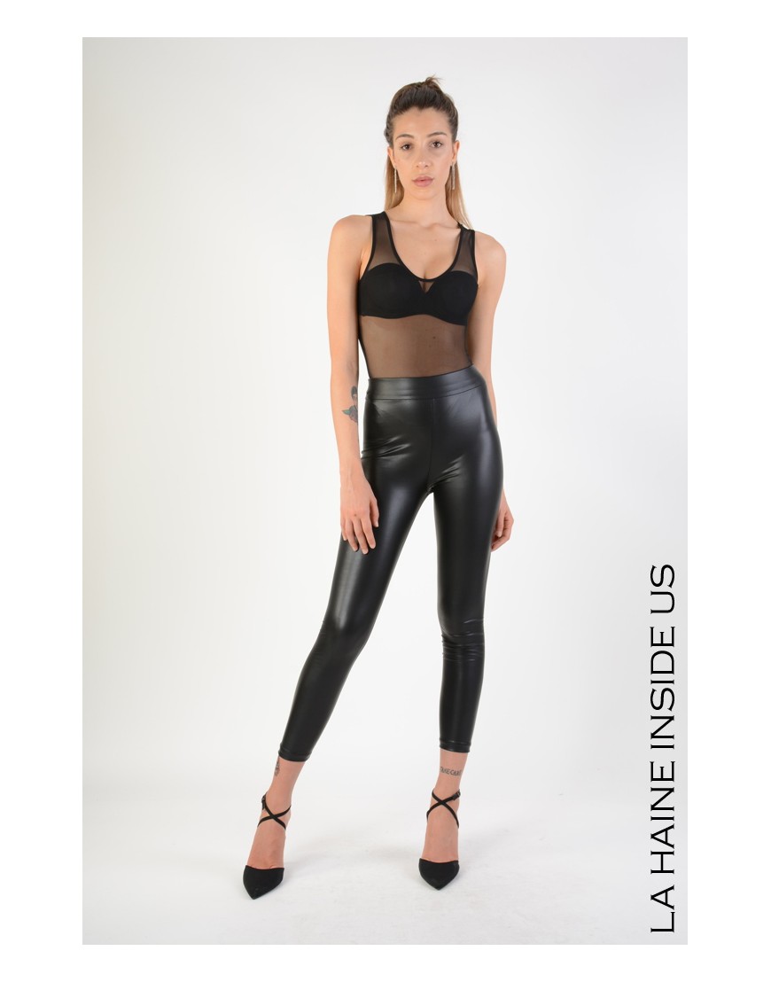 La haine inside us 4B LW692 LEGGINGS Nero