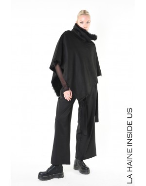 4- LW862 PONCHO UNISEX D Nero