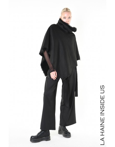 4- LW862 PONCHO UNISEX D Black