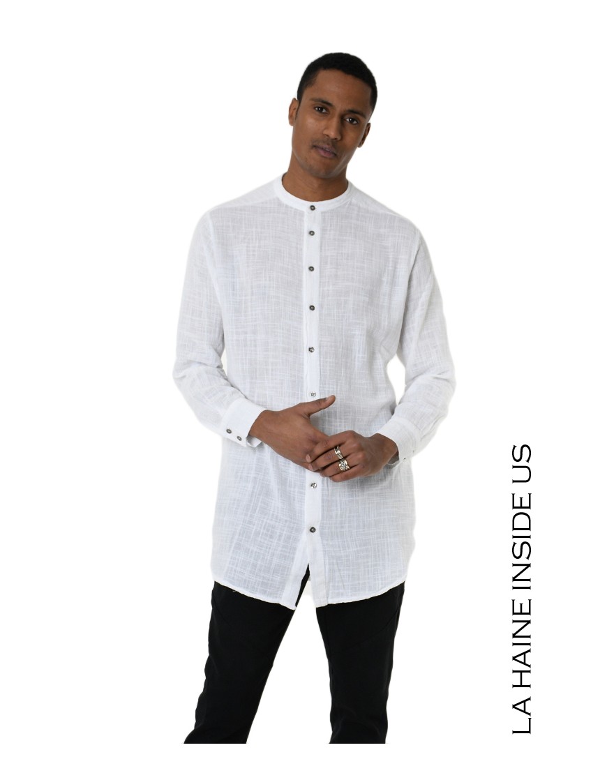 La haine inside us 3V LM113 CAMICIA Bianco