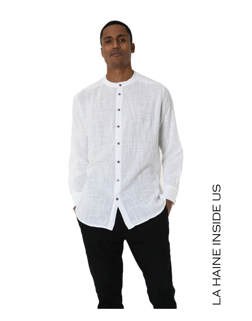 La haine inside us 3V LM118 CAMICIA Bianco