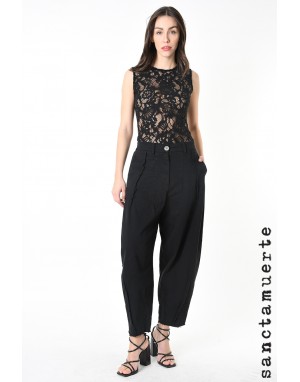 9B SM506 PANTALONE Nero