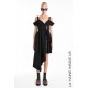 4B W5011 DRESS Black