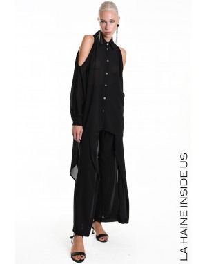 4B W5059 SHIRT Black