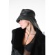 4Y LW964 CAPPELLO Pelle UNISEX D Nero