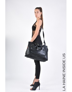 3I LM168 BAG Leather UNISEX D Black