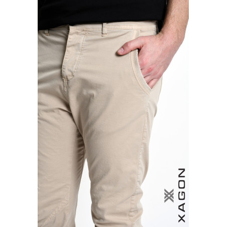 Pantalone regular fit in cotone stretch Made in Italy | Used look con micro rotture