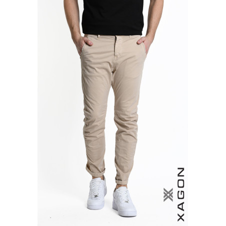 Pantalone regular fit in cotone stretch Made in Italy | Used look con micro rotture