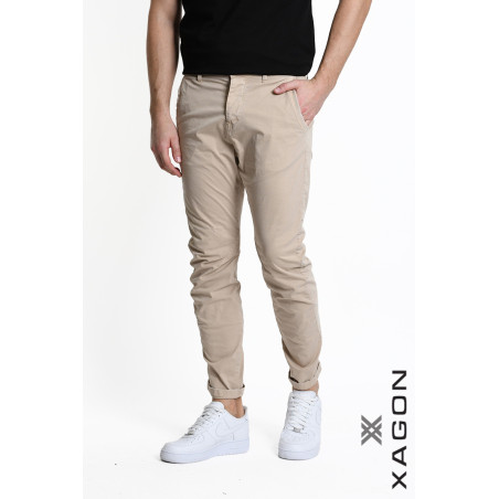 Pantalone regular fit in cotone stretch Made in Italy | Used look con micro rotture