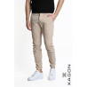 Regular fit stretch cotton trousers Made in Italy | Used look with micro tears