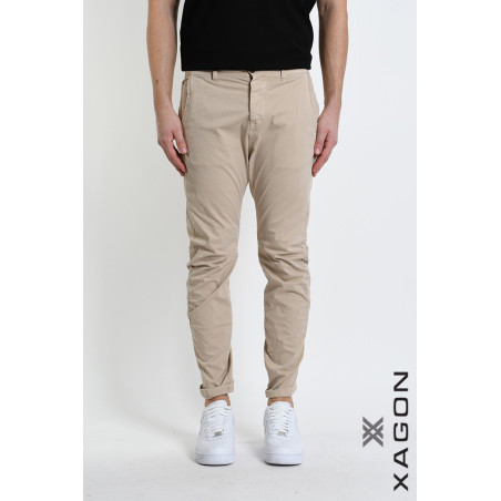 Pantalone regular fit in cotone stretch Made in Italy | Used look con micro rotture