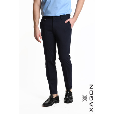 Pantalone Skinny Punto Milano Stretch con Tasche Made in Italy