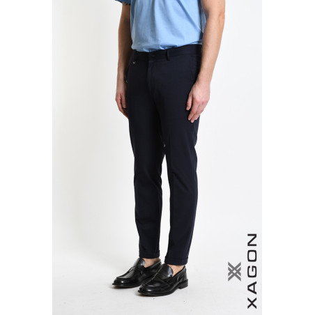 Pantalone Skinny Punto Milano Stretch con Tasche Made in Italy