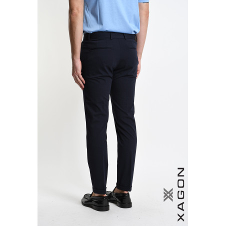 Pantalone Skinny Punto Milano Stretch con Tasche Made in Italy