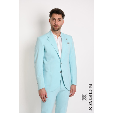 Slim Fit Milano Knit Jacket Stretch Made in Italy with Buttons