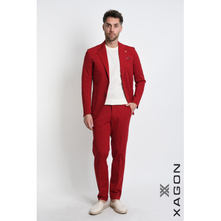 Slim Fit Milano Knit Jacket Stretch Made in Italy with Buttons
