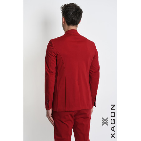 Slim Fit Milano Knit Jacket Stretch Made in Italy with Buttons
