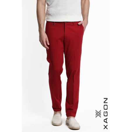 Pantalone Skinny Punto Milano Stretch con Tasche Made in Italy