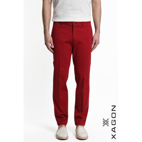 Pantalone Skinny Punto Milano Stretch con Tasche Made in Italy