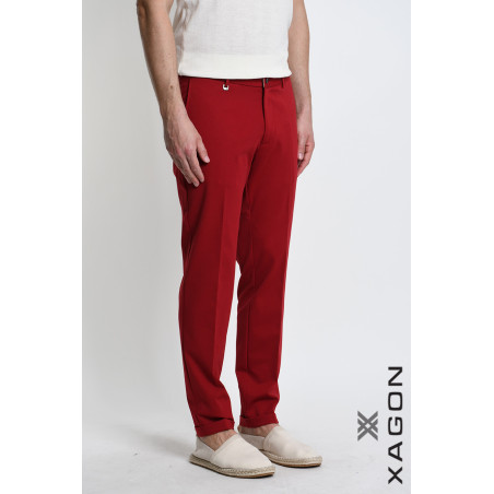 Pantalone Skinny Punto Milano Stretch con Tasche Made in Italy