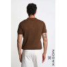 POLO Regular Fit in Cotone Tessuto Operato Cacao